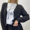 cardigan con bottoni glitter